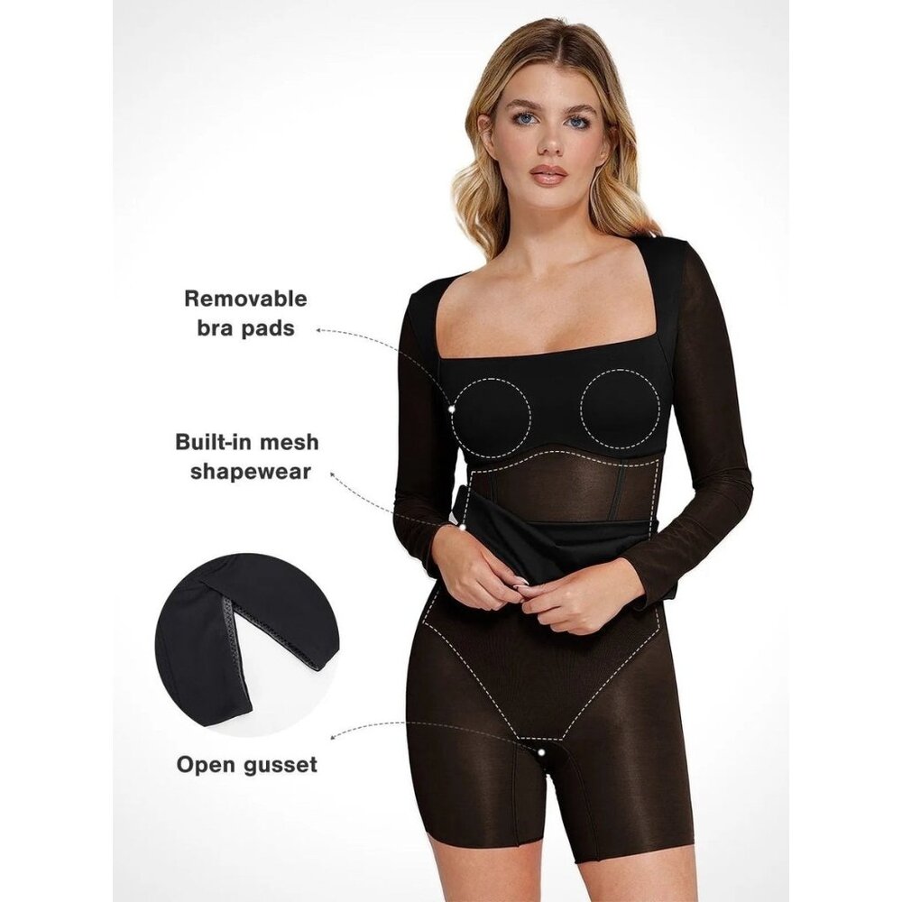 Popilush Sheer Waist Dress Black Size XXL NWT - Picture 10 of 16
